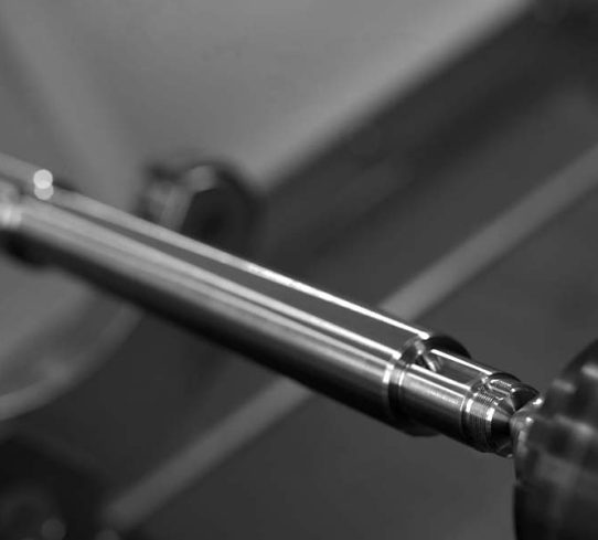 Precision mechanical control shaft in production