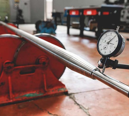 Precision mechanical control shaft in production